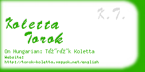 koletta torok business card
